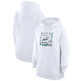 Philadelphia Eagles G-III 4Her by Carl Banks Women's Collage Graphic Fleece Pullover Hoodie White | NFL