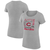 Cincinnati Reds G-III 4Her by Carl Banks Women's Super-Slim Fit Lightweight Collage Team Graphic Crew Neck T-Shirt - MLB
