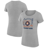 Houston Astros G-III 4Her by Carl Banks Women's Super-Slim Fit Lightweight Collage Team Graphic Crew Neck T-Shirt - MLB