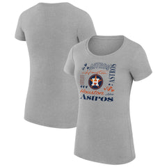 Houston Astros G-III 4Her by Carl Banks Women's Super-Slim Fit Lightweight Collage Team Graphic Crew Neck T-Shirt - MLB