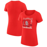 St. Louis Cardinals G-III 4Her by Carl Banks Women's Super-Slim Fit Lightweight Collage Team Graphic Crew Neck T-Shirt - MLB