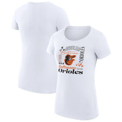Baltimore Orioles G-III 4Her by Carl Banks Women's Super-Slim Fit Lightweight Collage Team Graphic Crew Neck T-Shirt - MLB