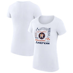 Houston Astros G-III 4Her by Carl Banks Women's Super-Slim Fit Lightweight Collage Team Graphic Crew Neck T-Shirt - MLB