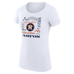 Houston Astros G-III 4Her by Carl Banks Women's Super-Slim Fit Lightweight Collage Team Graphic Crew Neck T-Shirt - MLB