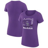 Colorado Rockies G-III 4Her by Carl Banks Women's Super-Slim Fit Lightweight Collage Team Graphic Crew Neck T-Shirt - MLB