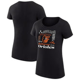 Baltimore Orioles G-III 4Her by Carl Banks Women's Super-Slim Fit Lightweight Collage Team Graphic Crew Neck T-Shirt - MLB