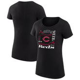 Cincinnati Reds G-III 4Her by Carl Banks Women's Super-Slim Fit Lightweight Collage Team Graphic Crew Neck T-Shirt - MLB