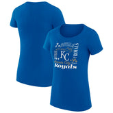 Kansas City Royals G-III 4Her by Carl Banks Women's Super-Slim Fit Lightweight Collage Team Graphic Crew Neck T-Shirt - MLB