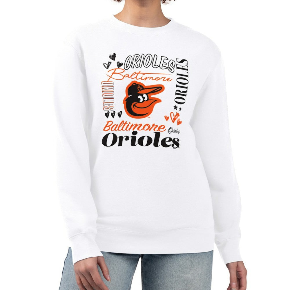 Baltimore Orioles G-III 4Her by Carl Banks Women's Collage Team Graphic Fleece Pullover Hoodie - MLB