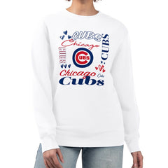 Chicago Cubs G-III 4Her by Carl Banks Women's Collage Team Graphic Fleece Pullover Hoodie - MLB