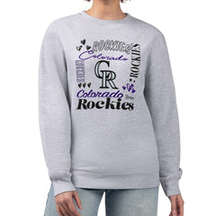 Colorado Rockies G-III 4Her by Carl Banks Women's Collage Team Graphic Fleece Pullover Hoodie - MLB