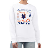 New York Mets G-III 4Her by Carl Banks Women's Collage Team Graphic Fleece Pullover Hoodie - MLB