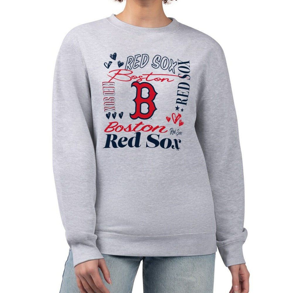 Boston Red Sox G-III 4Her by Carl Banks Women's Collage Team Graphic Fleece Pullover Hoodie - MLB