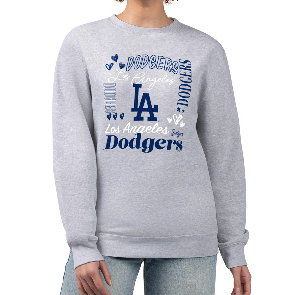 Los Angeles Dodgers G-III 4Her by Carl Banks Women's Collage Team Graphic Fleece Pullover Hoodie - MLB