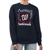 Washington Nationals G-III 4Her by Carl Banks Women's Collage Team Graphic Fleece Pullover Hoodie - MLB