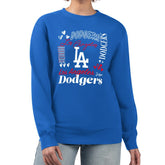 Los Angeles Dodgers G-III 4Her by Carl Banks Women's Collage Team Graphic Fleece Pullover Hoodie - MLB