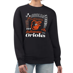 Baltimore Orioles G-III 4Her by Carl Banks Women's Collage Team Graphic Fleece Pullover Hoodie - MLB
