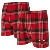 Chicago Bulls Concepts Sport Region Flannel Boxer Short Red - NBA