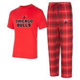 Chicago Bulls Concepts Sport Vector Top & Flannel Pants Sleep Set Red/Black - NBA