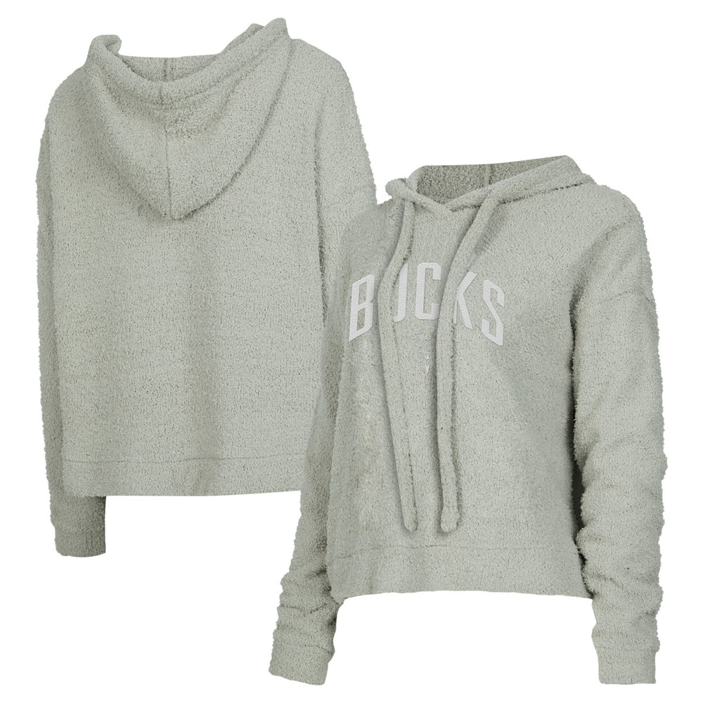 Milwaukee Bucks Concepts Sport Women's Ventura Comfy Pullover Hoodie Gray - NBA
