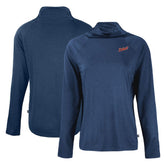 Detroit Tigers Cutter & Buck Women's Cooperstown Collection Coastline Epic Comfort Eco Recycled Funnel Neck Raglan Pullover Top - MLB