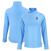 Kansas City Royals Cutter & Buck Women's City Connect Coastline Epic Comfort Eco Recycled Funnel Neck Raglan Pullover Top - MLB