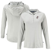 Cincinnati Reds Cutter & Buck Women's Cooperstown Collection Coastline Epic Comfort Eco Recycled Hoodie Raglan Long Sleeve T-Shirt - MLB