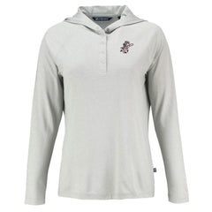Cincinnati Reds Cutter & Buck Women's Cooperstown Collection Coastline Epic Comfort Eco Recycled Hoodie Raglan Long Sleeve T-Shirt - MLB
