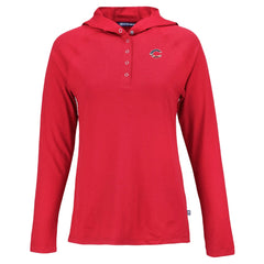 Cincinnati Reds Cutter & Buck Women's Stars And Stripes Coastline Epic Comfort Eco Recycled Hoodie Raglan Long Sleeve T-Shirt - MLB