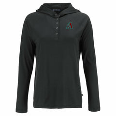 Arizona Diamondbacks Cutter & Buck Women's Coastline Epic Comfort Eco Recycled Hoodie Raglan Long Sleeve T-Shirt - MLB