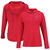 Philadelphia Phillies Cutter & Buck Women's Stars And Stripes Coastline Epic Comfort Eco Recycled Hoodie Raglan Long Sleeve T-Shirt - MLB