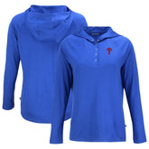 Philadelphia Phillies Cutter & Buck Women's Coastline Epic Comfort Eco Recycled Hoodie Raglan Long Sleeve T-Shirt - MLB