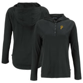 Pittsburgh Pirates Cutter & Buck Women's Coastline Epic Comfort Eco Recycled Hoodie Raglan Long Sleeve T-Shirt - MLB