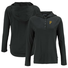 Pittsburgh Pirates Cutter & Buck Women's Coastline Epic Comfort Eco Recycled Hoodie Raglan Long Sleeve T-Shirt - MLB
