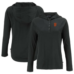 San Francisco Giants Cutter & Buck Women's Coastline Epic Comfort Eco Recycled Hoodie Raglan Long Sleeve T-Shirt - MLB