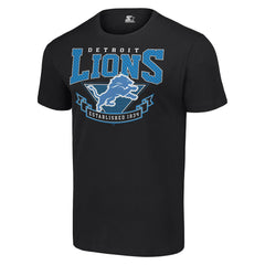 Detroit Lions Starter 80s Inspired Team Logo T-Shirt Black | NFL