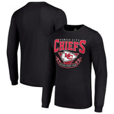 Kansas City Chiefs Starter '80s Inspired Team Logo Long Sleeve T-Shirt Black | NFL