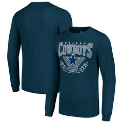 Dallas Cowboys Starter '80s Inspired Team Logo Long Sleeve T-Shirt Navy | NFL
