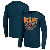 Chicago Bears Starter '80s Inspired Team Logo Long Sleeve T-Shirt Navy | NFL