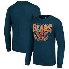 Chicago Bears Starter '80s Inspired Team Logo Long Sleeve T-Shirt Navy | NFL