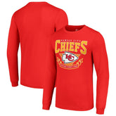 Kansas City Chiefs Starter '80s Inspired Team Logo Long Sleeve T-Shirt Red | NFL