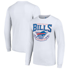 Buffalo Bills Starter '80s Inspired Team Logo Long Sleeve T-Shirt White | NFL
