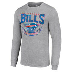 Buffalo Bills Starter '80s Inspired Team Logo Long Sleeve T-Shirt Heather Gray | NFL