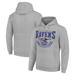 Baltimore Ravens Starter ‘80s Inspired Pullover Hoodie Heather Gray | NFL
