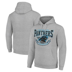 Carolina Panthers Starter ‘80s Inspired Pullover Hoodie Heather Gray | NFL