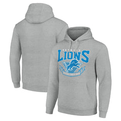 Detroit Lions Starter ‘80s Inspired Pullover Hoodie Heather Gray | NFL