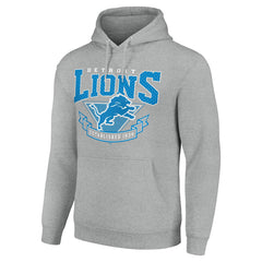 Detroit Lions Starter ‘80s Inspired Pullover Hoodie Heather Gray | NFL