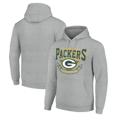 Green Bay Packers Starter ‘80s Inspired Pullover Hoodie Heather Gray | NFL