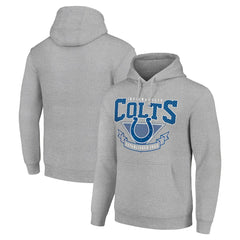Indianapolis Colts Starter ‘80s Inspired Pullover Hoodie Heather Gray | NFL