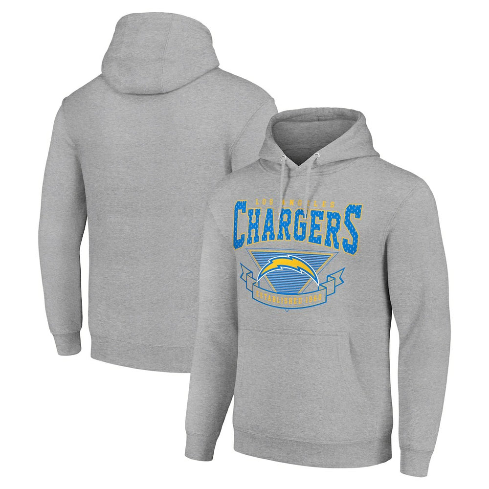 Los Angeles Chargers Starter ‘80s Inspired Pullover Hoodie Heather Gray | NFL